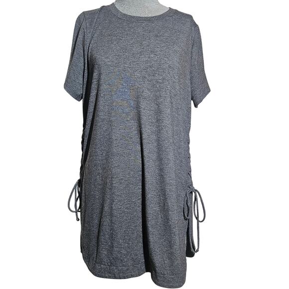 Gray Lace Up Sides Mini Dress Size Large - Picture 1 of 4